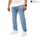 Men's Ripped Washed Denim Jogger Pant DJ4003