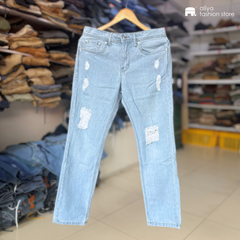 Branded Ripped Denim Jeans
