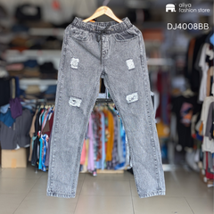 Men's Acid Washed Ripped Denim Jogger Pant DJ4008