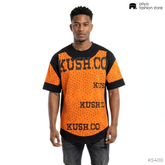 KUSH.CO Printed Curved Hem Oversized T-Shirt KS400