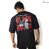 Limarak Oversized Graphic Tee - Black Roses