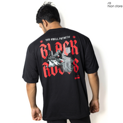 Limarak Oversized Graphic Tee - Black Roses