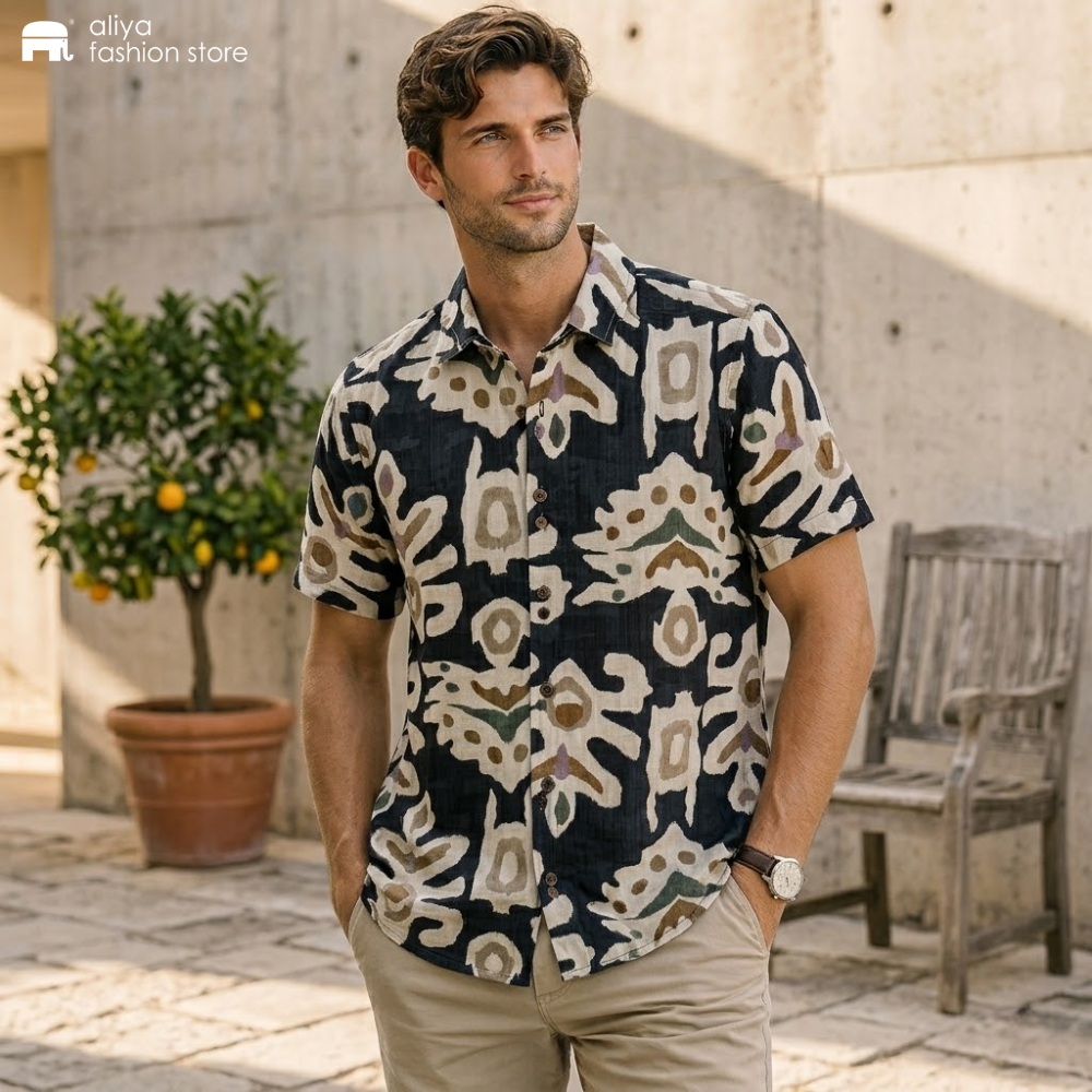 Aether Printed Oversized Shirt AE305