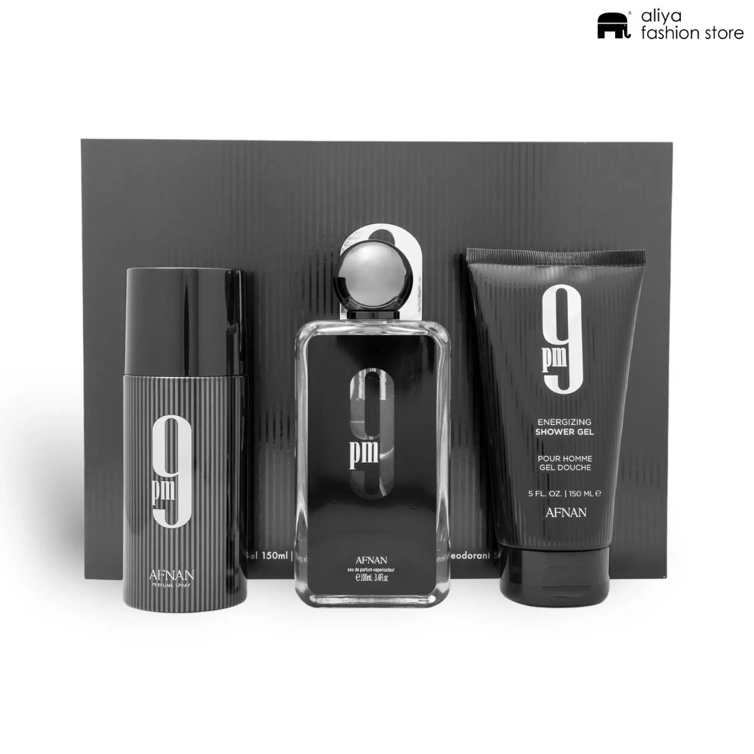 Afnan 9 Pm 3 Piece Set for Men Gift Pack