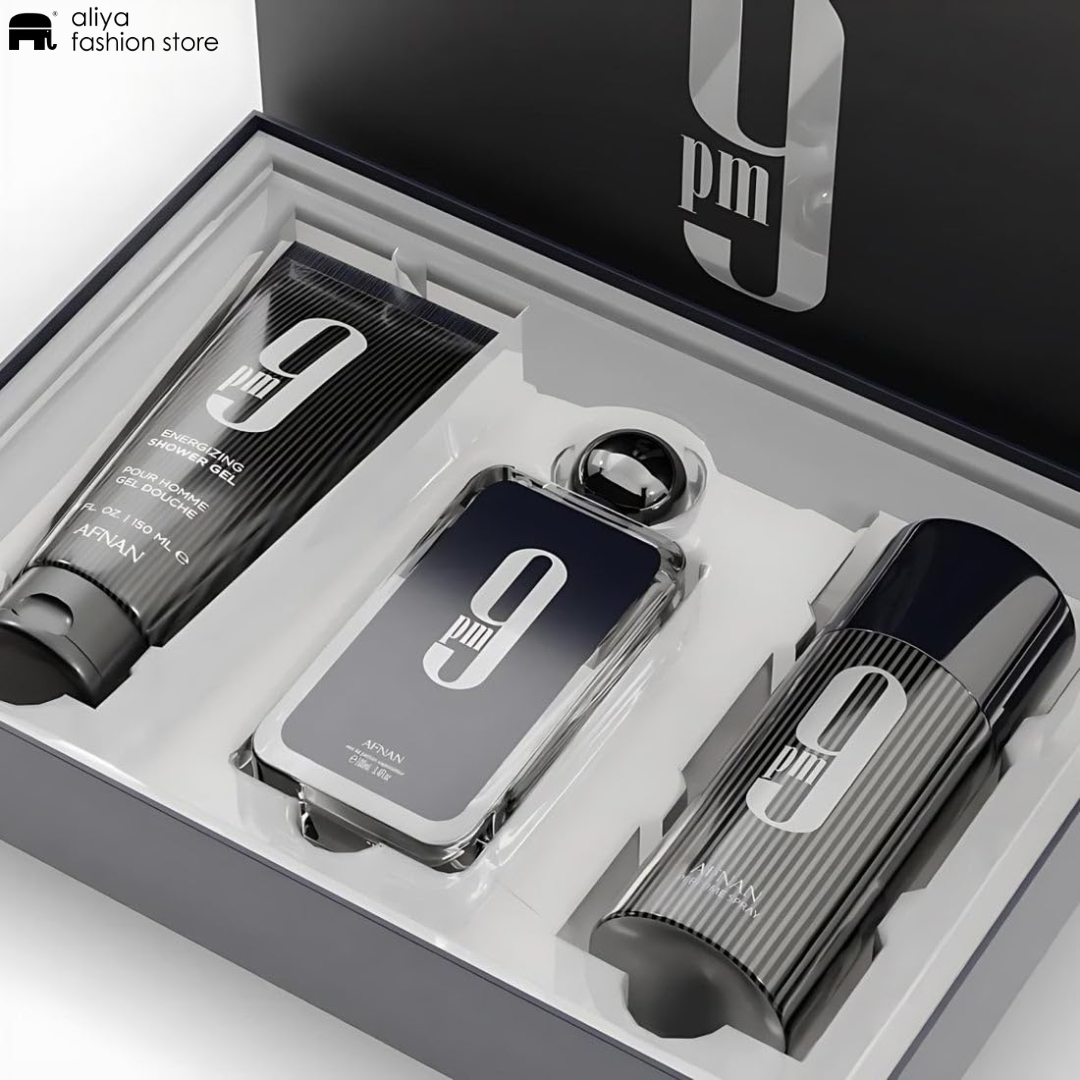 Afnan 9 Pm 3 Piece Set for Men Gift Pack