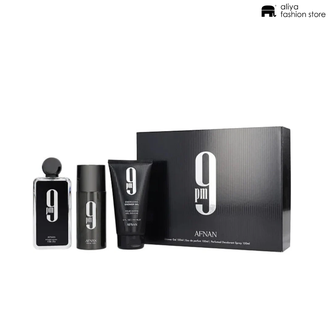 Afnan 9 Pm 3 Piece Set for Men Gift Pack