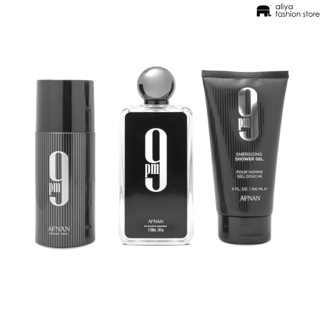 Afnan 9 Pm 3 Piece Set for Men Gift Pack