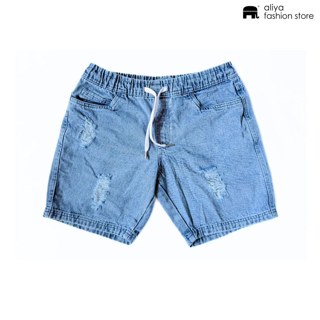 DNM Ripped Washed Denim Short