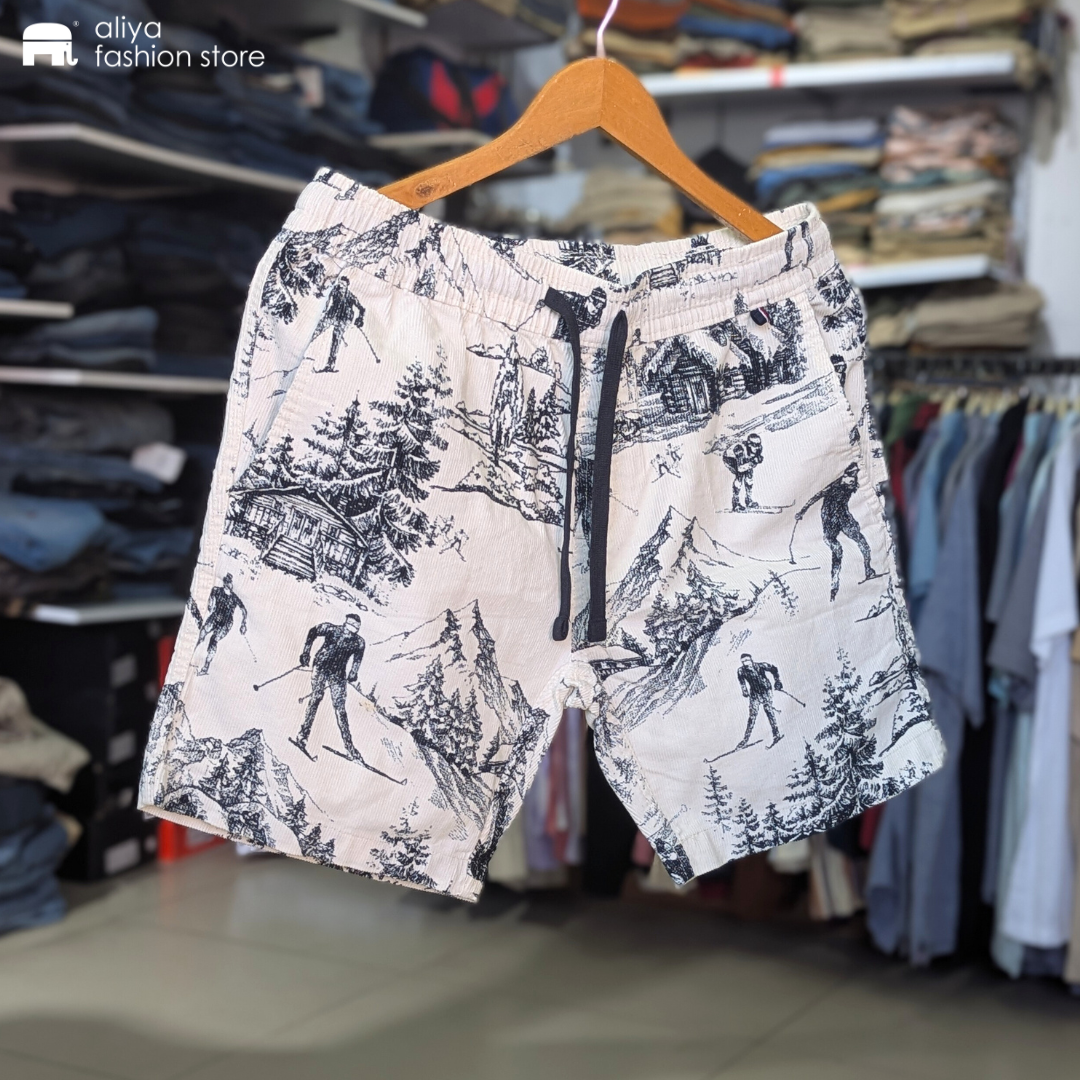 Aliya Printed Corduroy Code Short JCS501