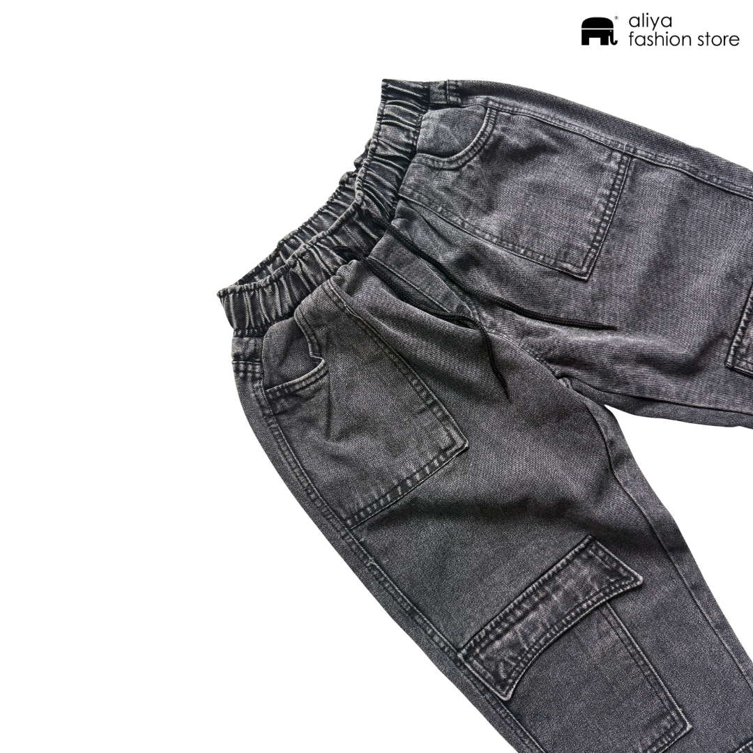 Levi Acid Washed Denim Cargo Pants