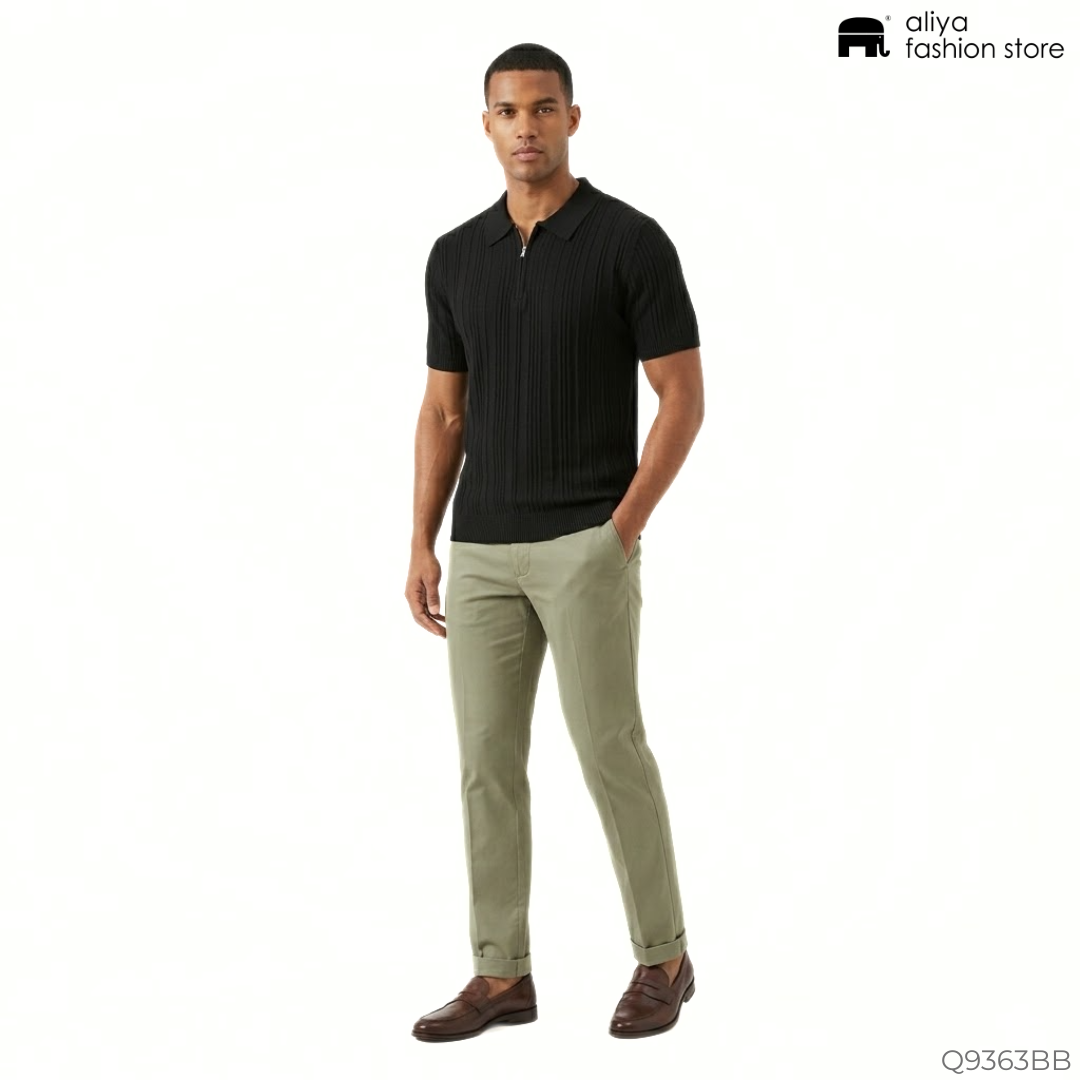 Qingwai Collar T-Shirt Q9363