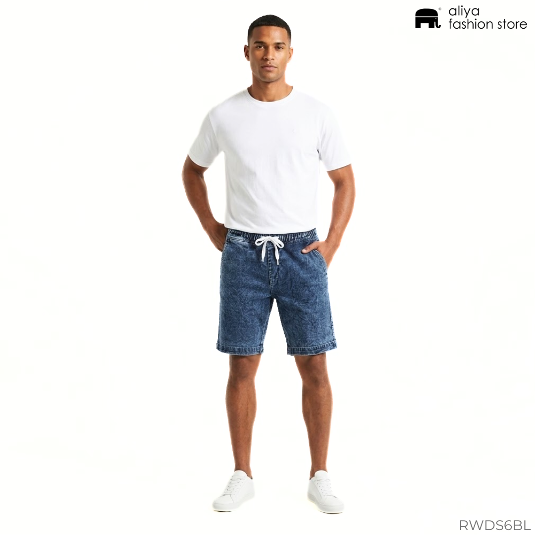 Run Way Acid Washed Denim Short RWDS6