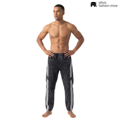 Eddwin Striped Black Denim Jogger