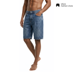 Zara Man Washed Denim Short